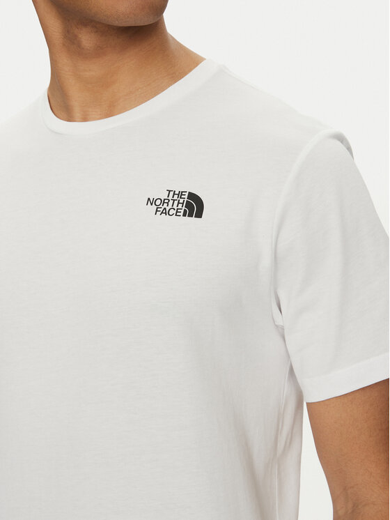 The North Face The North Face Tricou Vertical NF0A89FP Alb Regular Fit
