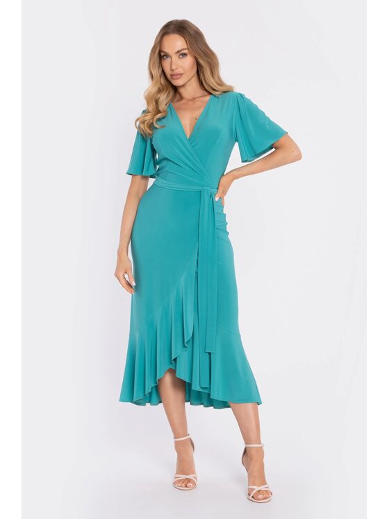 Made of Emotion Made of Emotion Abito da cocktail M912 Turchese A-Line Fit