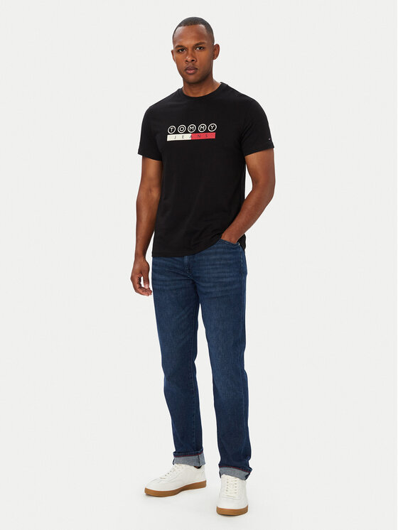 Tommy Jeans Tommy Jeans Marškinėliai Dna Play DM0DM23715 Juoda Slim Fit