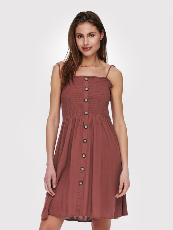 ONLY ONLY Vasarinė suknelė Annika 15193884 Ruda Slim Fit