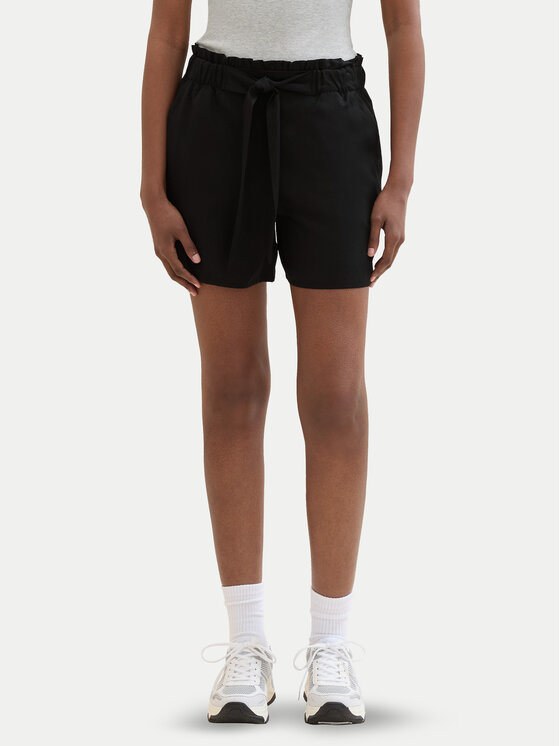 Stoffshorts Tom Tailor Denim, Größe XS Schwarz 1040805