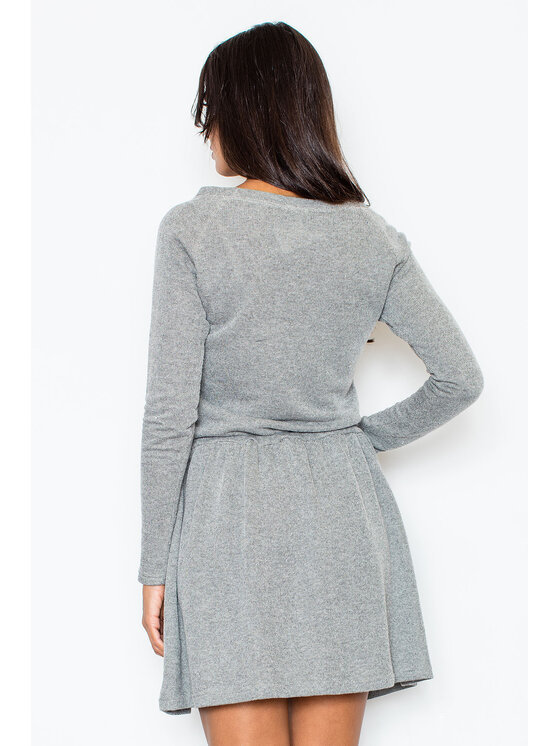 FIGL FIGL Sukienka M334 Szary Regular Fit