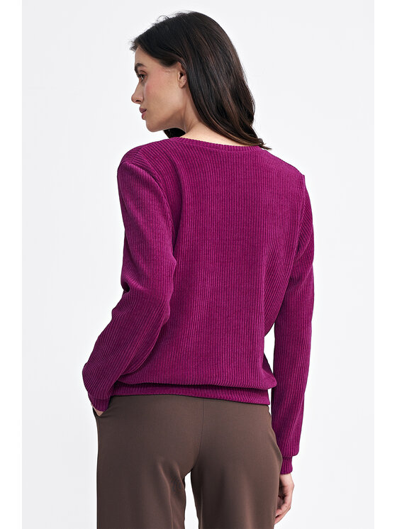 NIFE NIFE Bluza BL08 Fioletowy Regular Fit