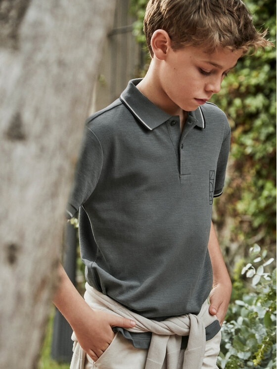 Mayoral Mayoral Polokošeľa 6133 Zelená Regular Fit