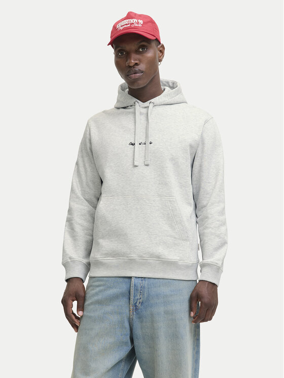 Jack&Jones Jack&Jones Majica dugih rukava Norrebro 12282861 Siva Relaxed Fit