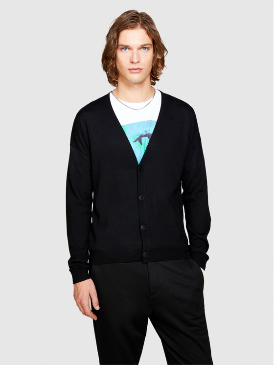 Sisley Sisley Ζακέτα 11BAS600J Μαύρο Regular Fit