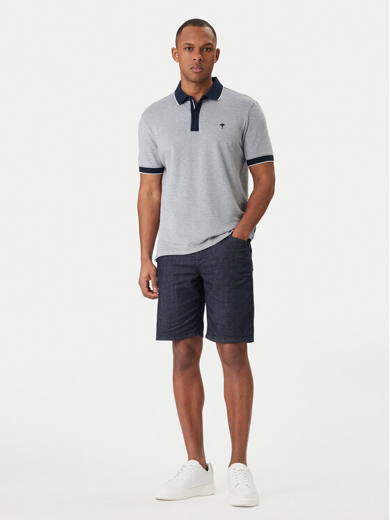 JOOP! JOOP! Тениска с яка и копчета Percyco 30101924 Тъмносин Regular Fit