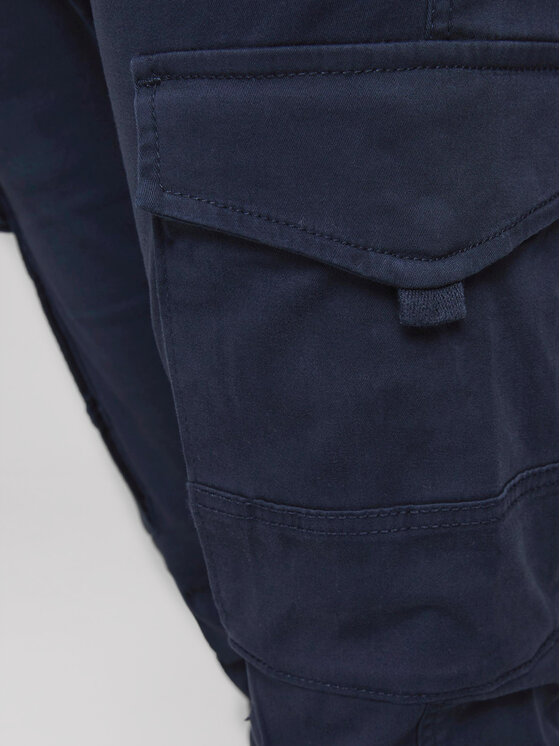 Jack & Jones Jack & Jones Bavlnené nohavice Paul 12169582 Tmavomodrá Tapered Fit