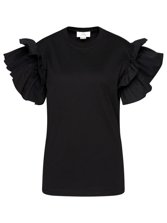 Victoria Victoria Beckham Victoria Victoria Beckham T-Shirt Single 2121JTS002406A Černá Regular Fit