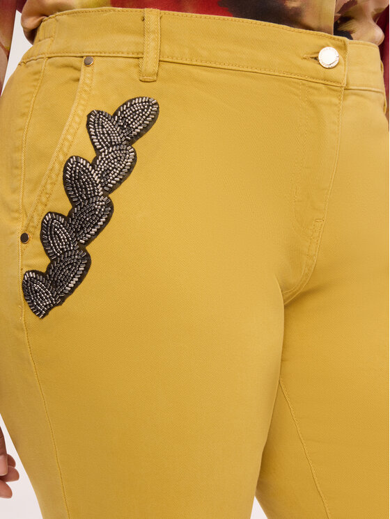 Fiorella Rubino Fiorella Rubino Spodnie materiałowe P722T105436N028 Żółty Regular Fit