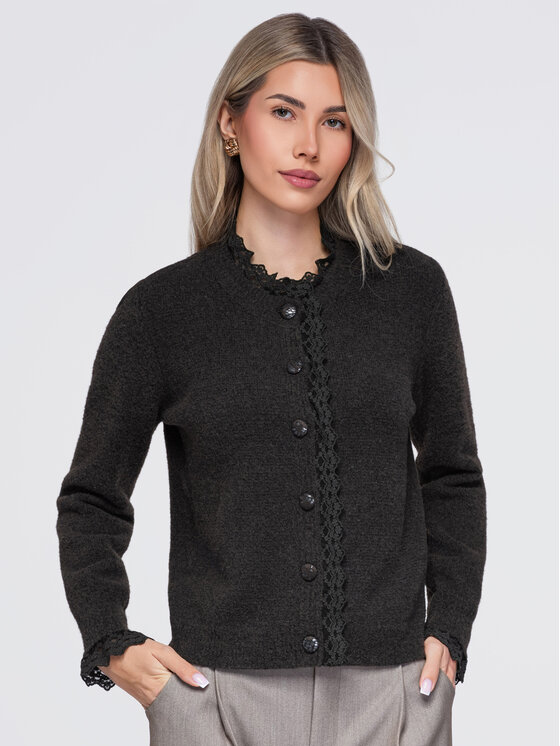 Ombre Ombre Svetr OW-SW-E0034 Hnědá Slim Fit