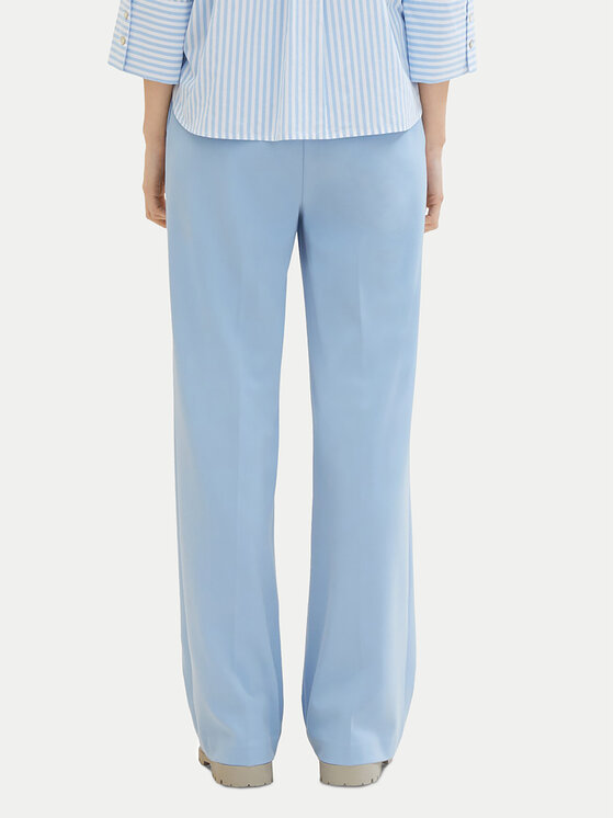 Tom Tailor Tom Tailor Spodnie materiałowe 1040686 Błękitny Wide Leg