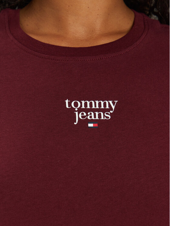 Tommy Jeans Tommy Jeans T-shirt Tjw Slim Essential Logo DW0DW18800 Tamnocrvena Slim Fit