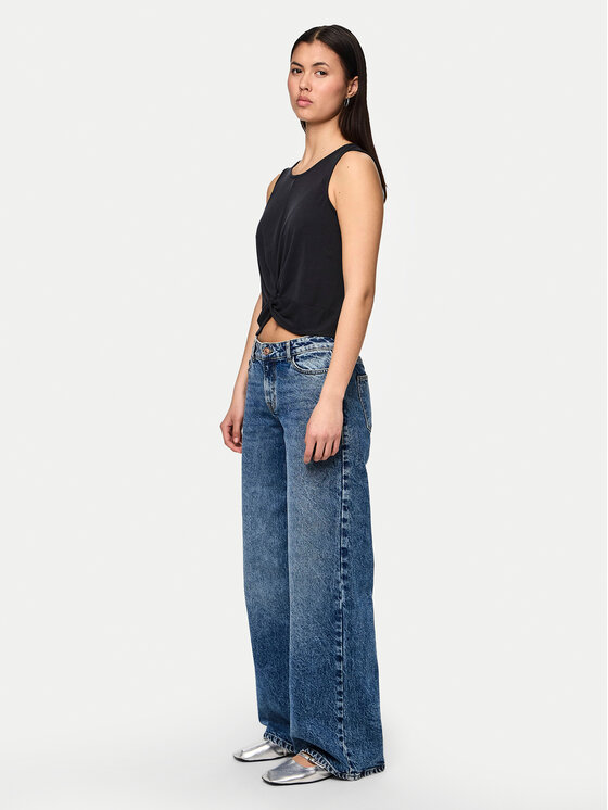 Pieces Pieces Top Anora 17149200 Črna Regular Fit