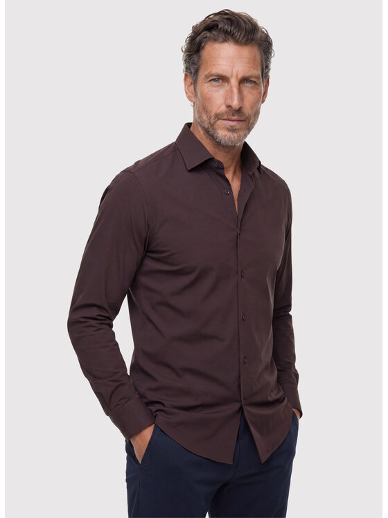 Pako Lorente Pako Lorente Koszula P26WF-1X-011 Brązowy Slim Fit