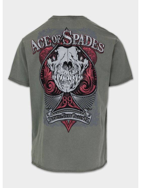 PITBULL PITBULL T-Shirt ACE OF SPADES Zielony Regular Fit