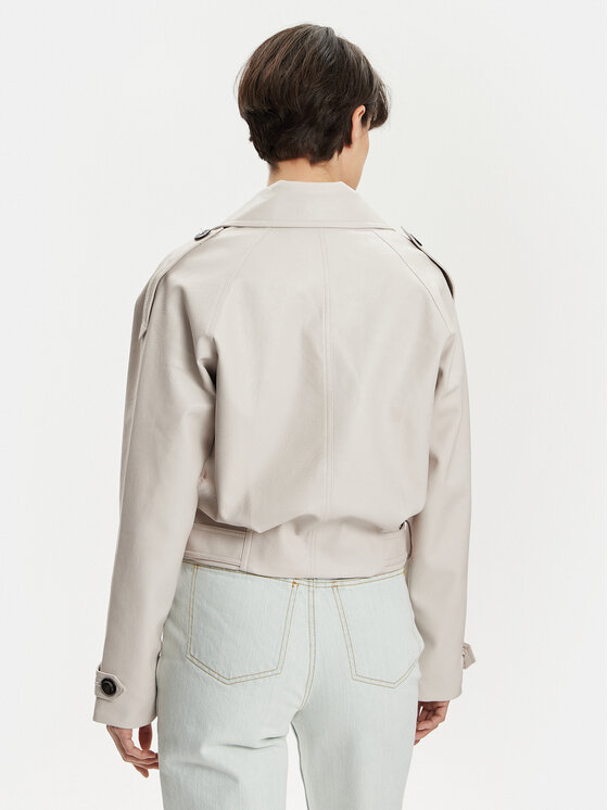 ONLY ONLY Bunda z imitace kůže Vera 15308584 Šedá Regular Fit