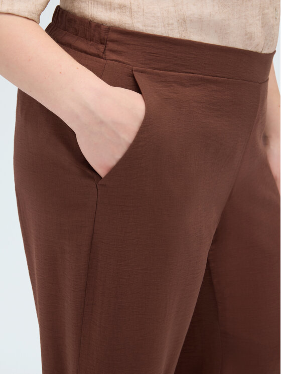 Fiorella Rubino Fiorella Rubino Spodnie materiałowe P083L002505N022 Brązowy Flared Fit