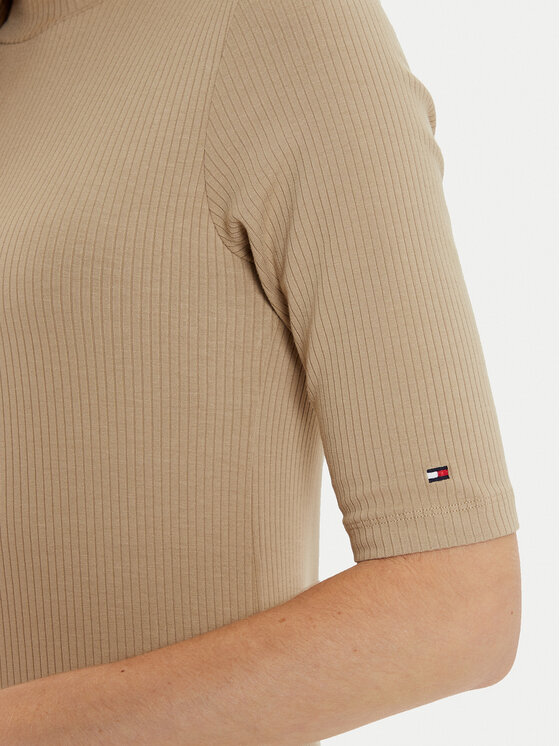 Tommy Hilfiger Tommy Hilfiger Sukienka codzienna WW0WW44430 Beżowy Slim Fit