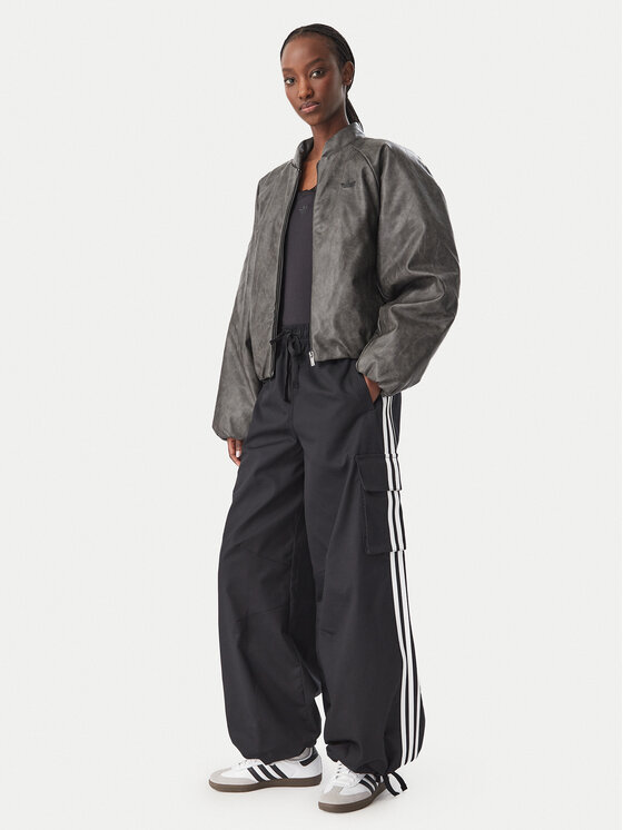 adidas adidas Donji dio trenerke Firebird Adilenium Twill 3S Cargo Trousers KQ6428 Crna Relaxed Fit