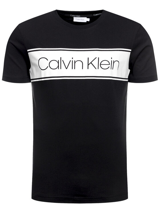 Calvin Klein Calvin Klein T-shirt Front Stripe Logo K10K104929 Nero Regular Fit