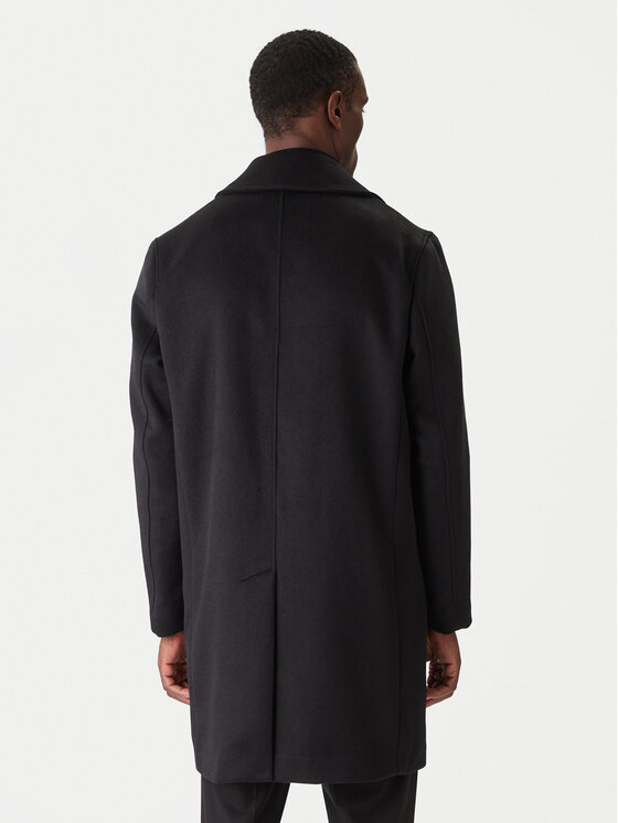 KARL LAGERFELD KARL LAGERFELD Vlnený kabát 455015 554751 Čierna Regular Fit
