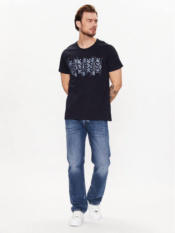 T-shirt M3GI15 K8FQ4 Blu scuro Regular Fit