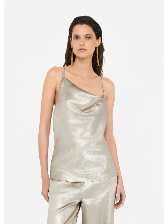 Liu Jo Liu Jo Top CF5281T002AV9567 Oro Regular Fit