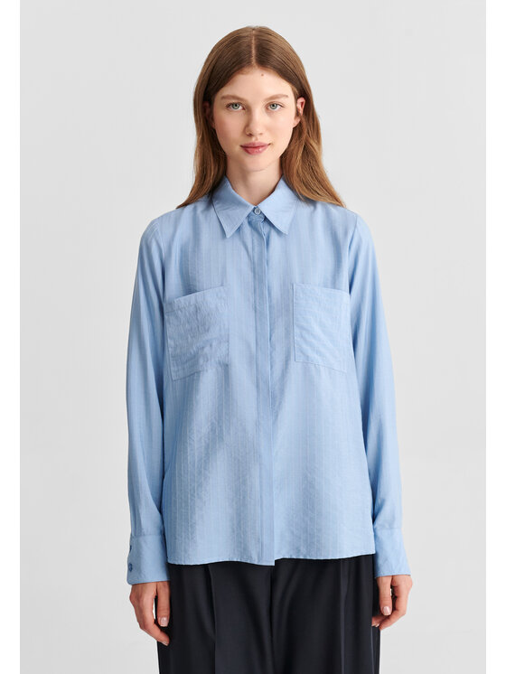 TATUUM TATUUM Koszula BLUE Niebieski Loose Fit