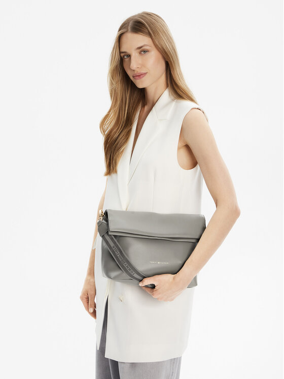 Tommy Hilfiger Tommy Hilfiger Táska Th Logotape Med Crossover AW0AW17692 Szürke