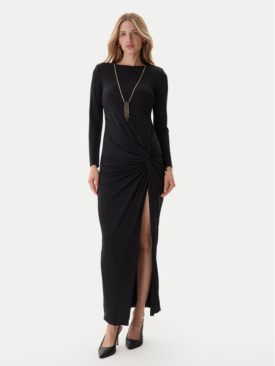 Fracomina Fracomina Večerné šaty FQ25WD3006W62601 Čierna Slim Fit
