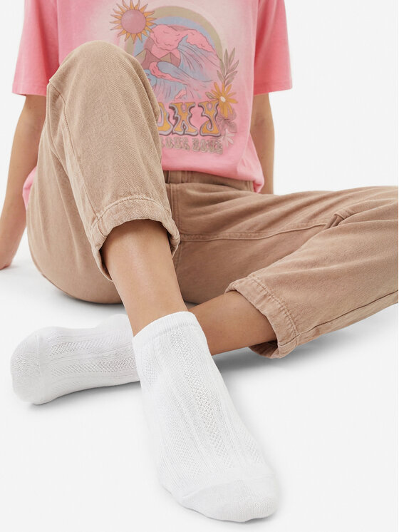 Roxy Roxy Stopki AS_ROXY_07S_SS25 (3-PACK) Biały