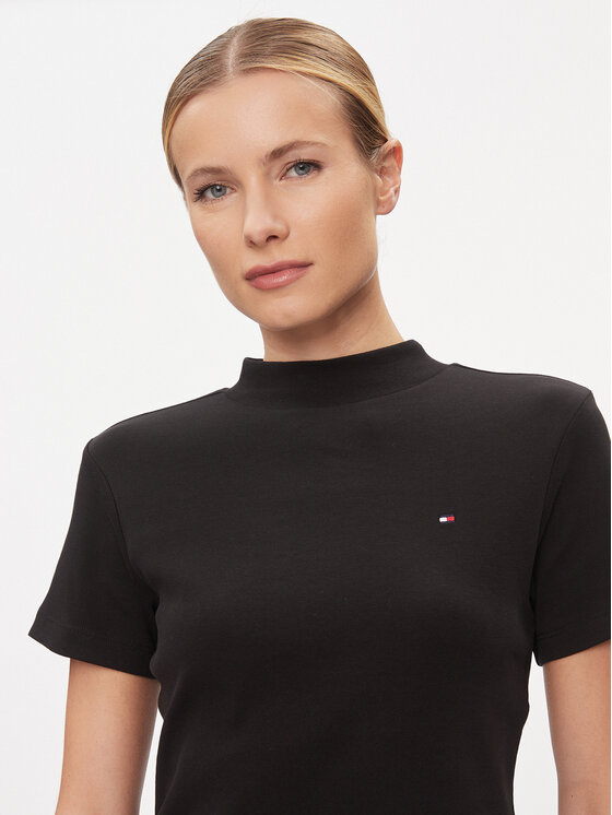 Tommy Hilfiger Tommy Hilfiger Marškinėliai New Cody WW0WW40586 Juoda Slim Fit