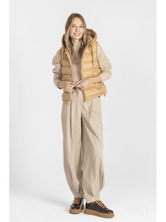 Deni Cler Milano Deni Cler Milano Spodnie materiałowe W-DC-5273-E5-H7-13-1 Beżowy Loose Leg