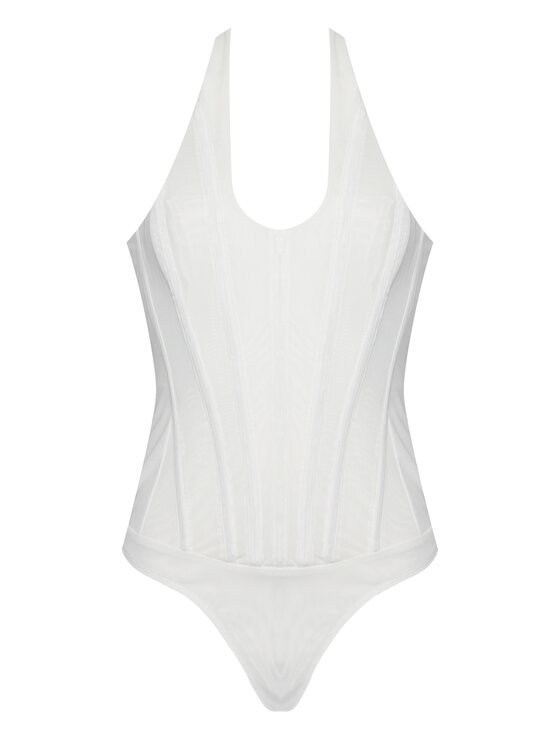 Bardot Bardot Body Trey Halter Neck 60030TB Biały Slim Fit