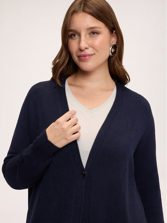 Fiorella Rubino Fiorella Rubino Kardigan M382E002439N034 Niebieski Over Fit