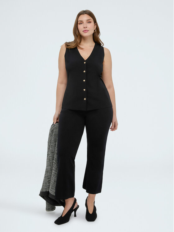 Fiorella Rubino Fiorella Rubino Gilet M089L008362N033 Nero Regular Fit