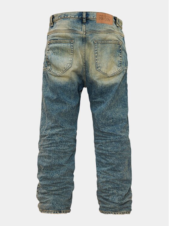 MADE BY SOCIETY MADE BY SOCIETY Spodnie materiałowe CYBER-STATIC - P17159 Niebieski Basic Fit