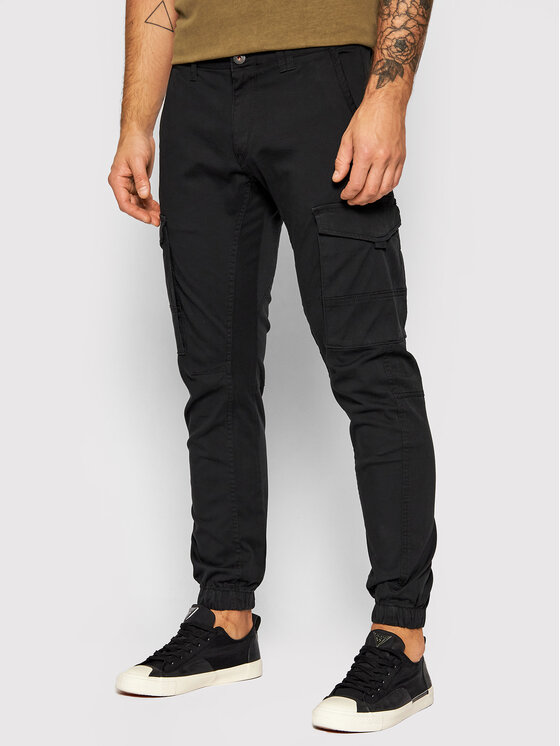 Jack & Jones Jack & Jones Штани з тканини Paul 12139912 Чорний Tapered Fit