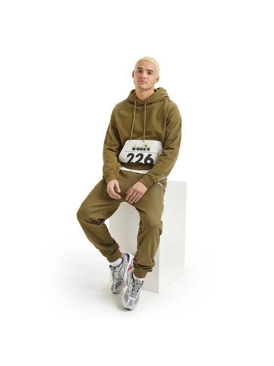 Diadora Diadora Bluza HOODIE G.D. 1984 (226) Brązowy Regular Fit