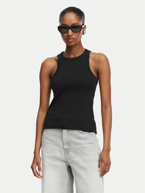 HUGO Top The Plain Tank 50515651 Negru Slim Fit