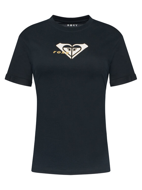 Roxy Roxy Marškinėliai Oceanregular ERJZT06078 Juoda Regular Fit