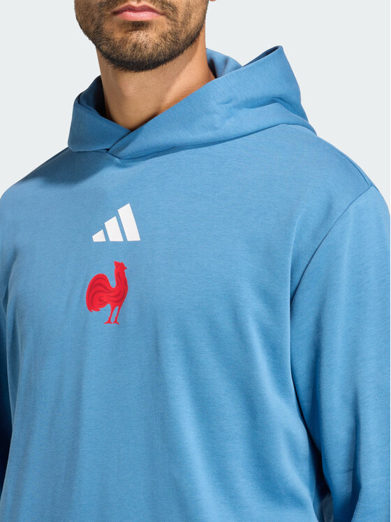 adidas adidas Bluza FFR HOODY Błękitny Regular Fit