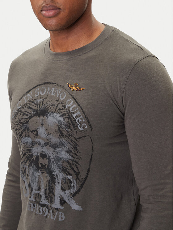 Aeronautica Militare Aeronautica Militare Majica dugih rukava 252TS2485UJ00708 Siva Regular Fit