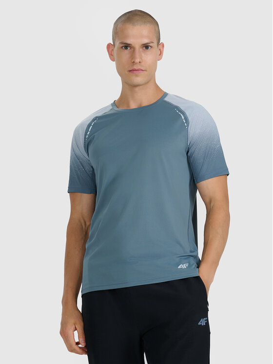 4F 4F Koszulka techniczna TRAIL RUNNING Srebrny Regular Fit