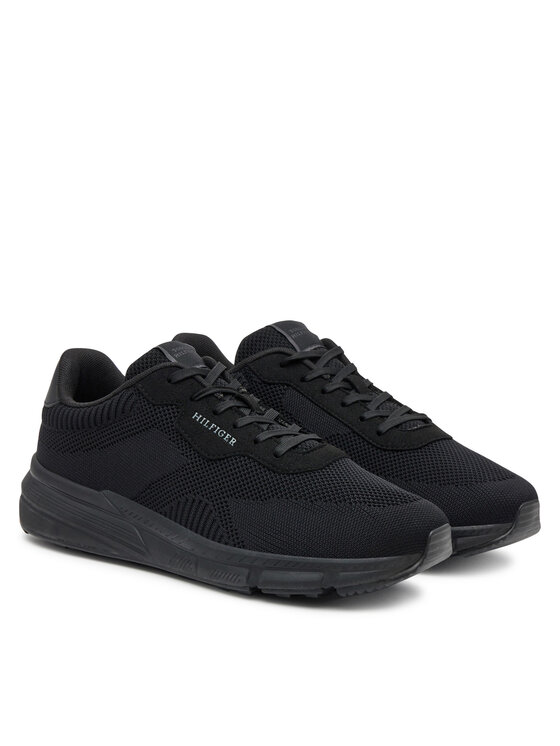 Tommy Hilfiger Tommy Hilfiger Снікерcи Faston 6c Mix FM0FM05423 Чорний