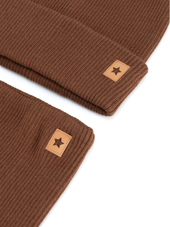 Action Boy Action Boy Completo cappello e scaldacollo 8KF-002-AW24 Marrone