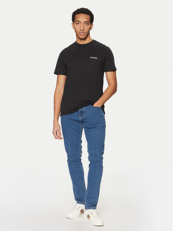 Guess Guess Tricou U4BM03 KCAM1 Negru Regular Fit