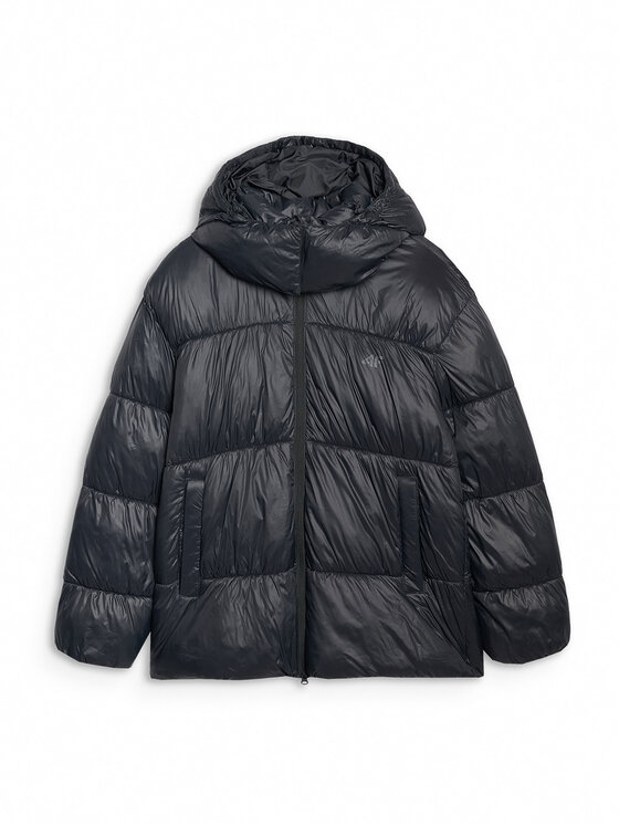 4F 4F Kurtka puchowa URBAN COMMUTER Czarny Oversize