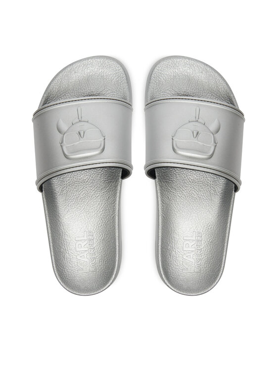 KARL LAGERFELD KARL LAGERFELD Šľapky Kondominium KL88819 Strieborná